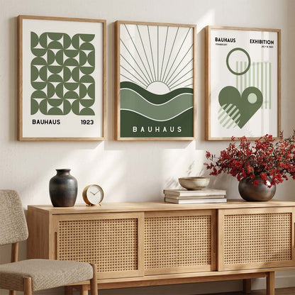 Line Art Boho Wall Art Set of 3 Framed Prints