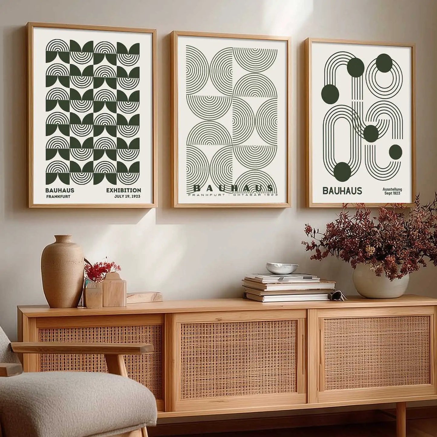 Boho Framed Wall Art Prints | Set of 3 | Home Decor