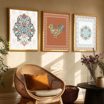 Traditional  Wall Art  Paintings for Living Room - Wall Poster With frames