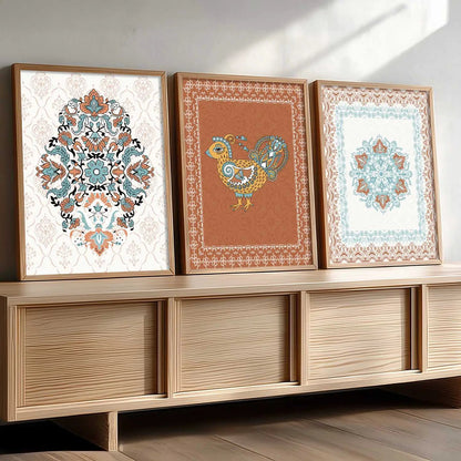 Traditional  Wall Art  Paintings for Living Room - Wall Poster With frames