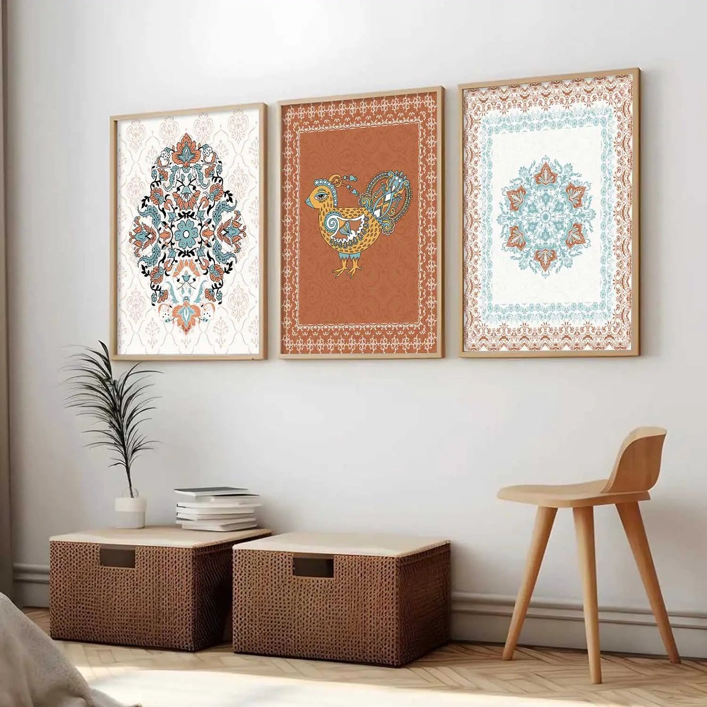 Traditional  Wall Art  Paintings for Living Room - Wall Poster With frames