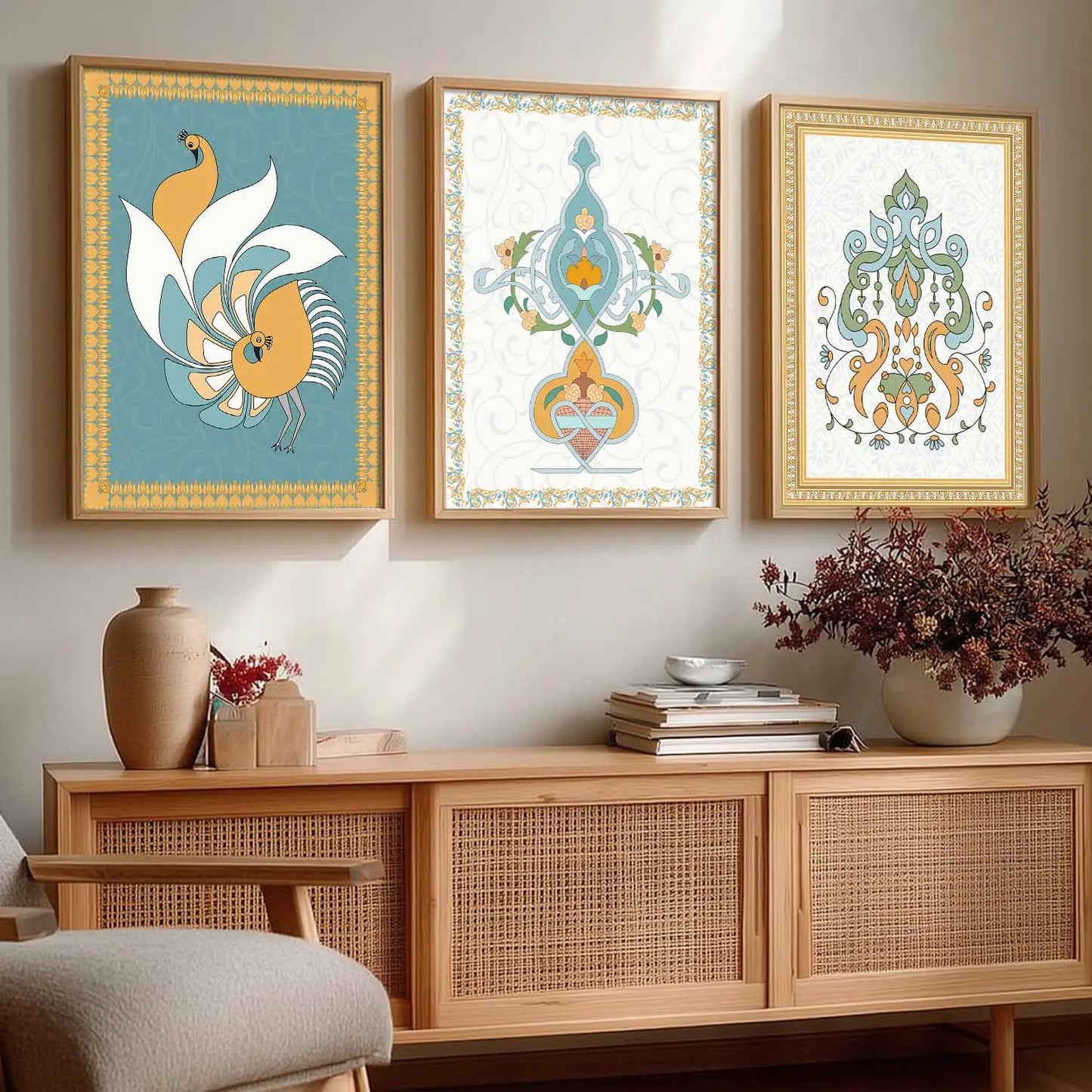 Traditional   Wall Art  Paintings for Living Room - Wall Poster With frames
