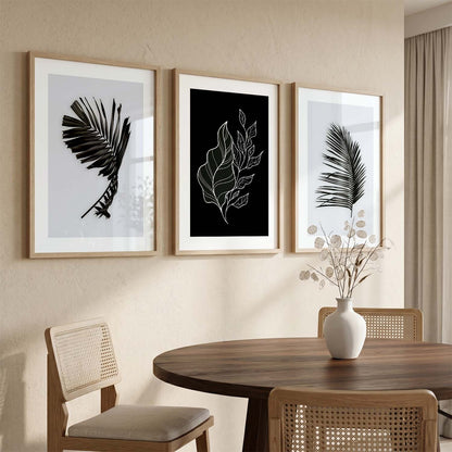 Black Leaf Wall Art Posters for Wall Decor