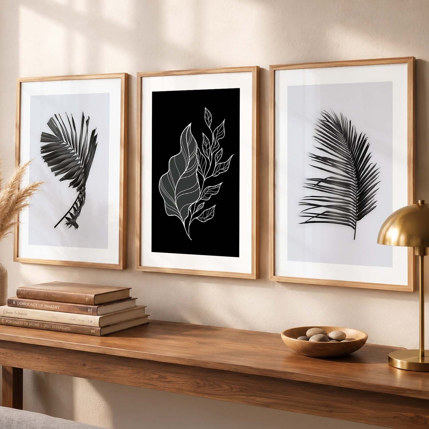 Black Leaf Wall Art Posters for Wall Decor