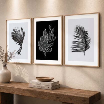 Black Leaf Wall Art Posters for Wall Decor