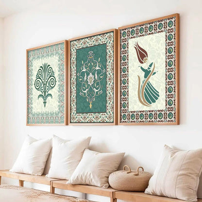 Traditional  Wall Art Paintings for Living Room - Wall Poster With frames
