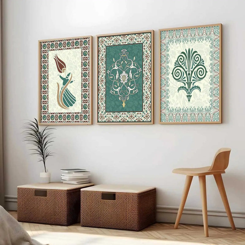 Traditional  Wall Art Paintings for Living Room - Wall Poster With frames