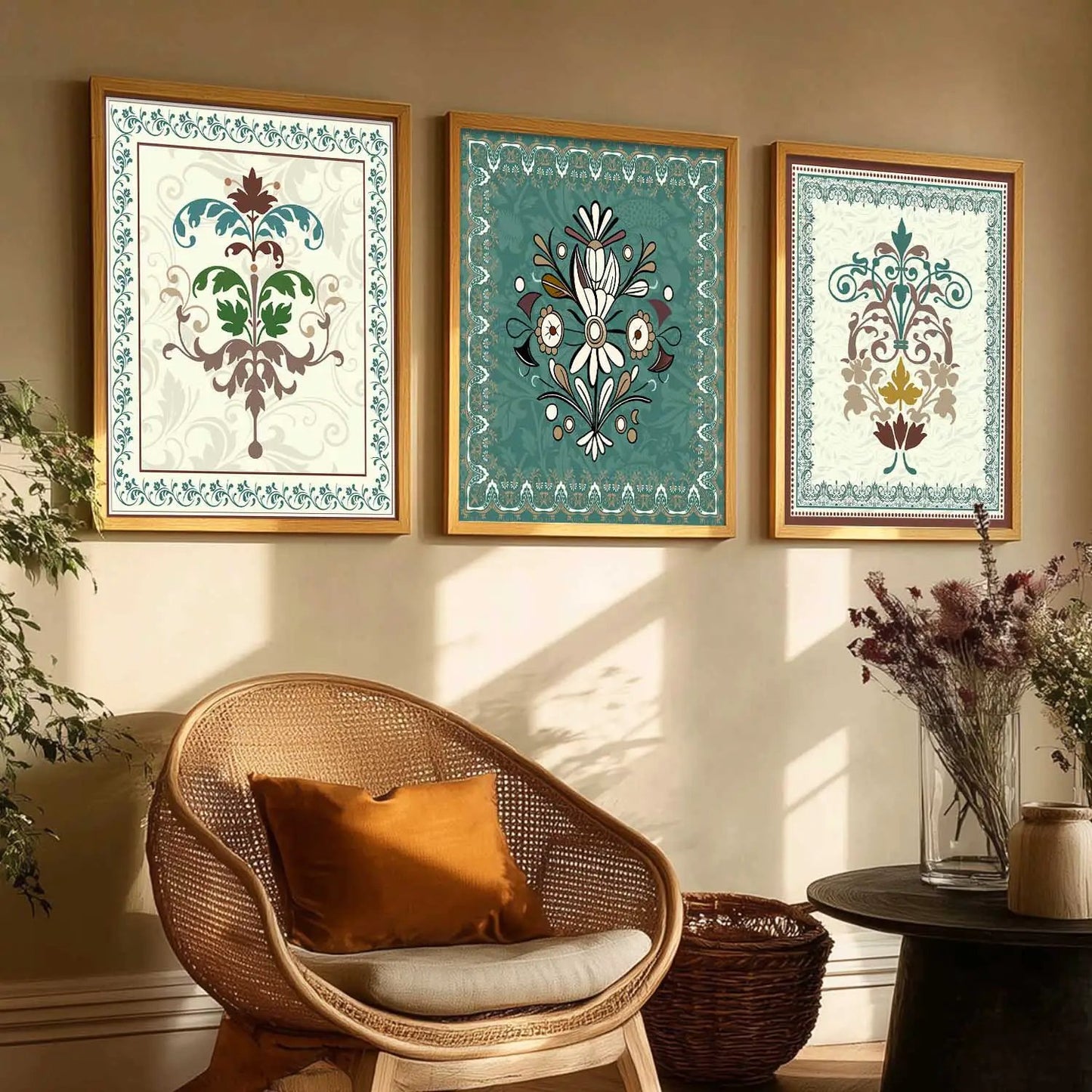 Traditional  Wall  Art Paintings for Living Room - Wall Poster With frames