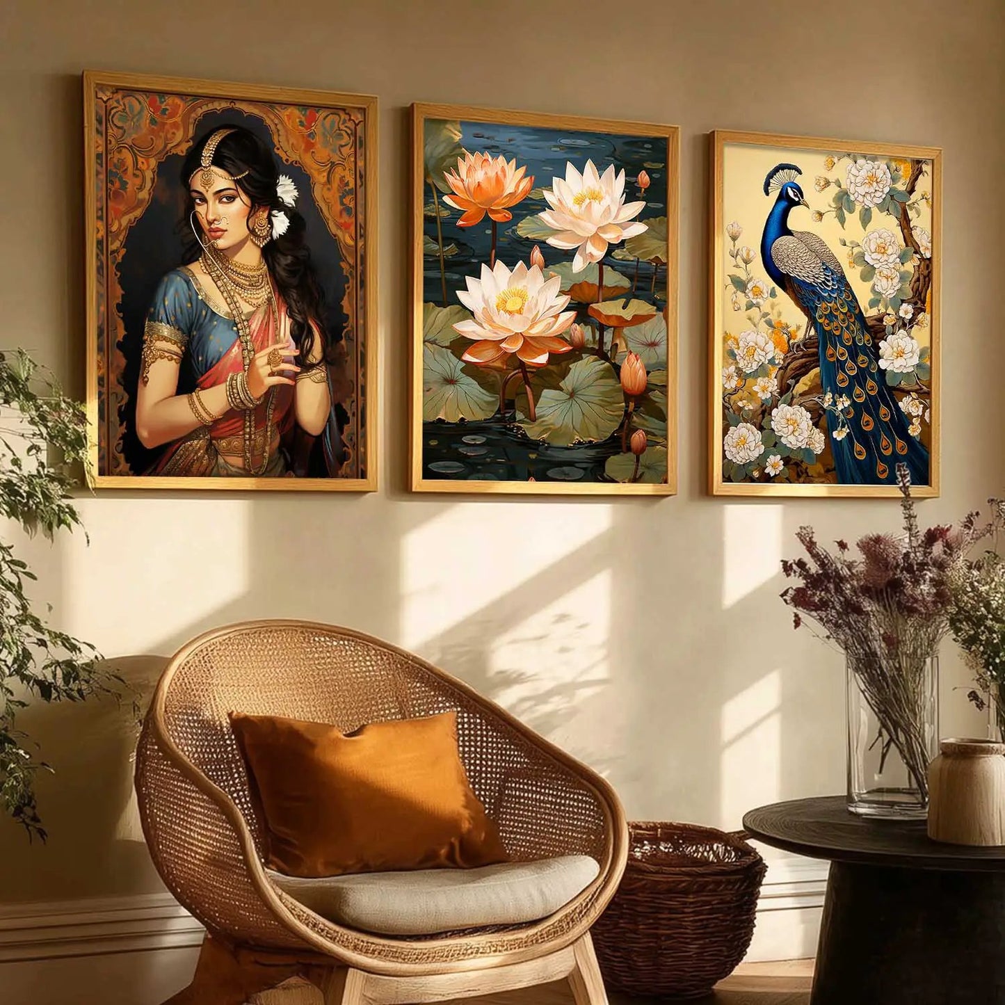 Madhubani    Wall  Art  Paintings for Living Room - Wall Poster With frames