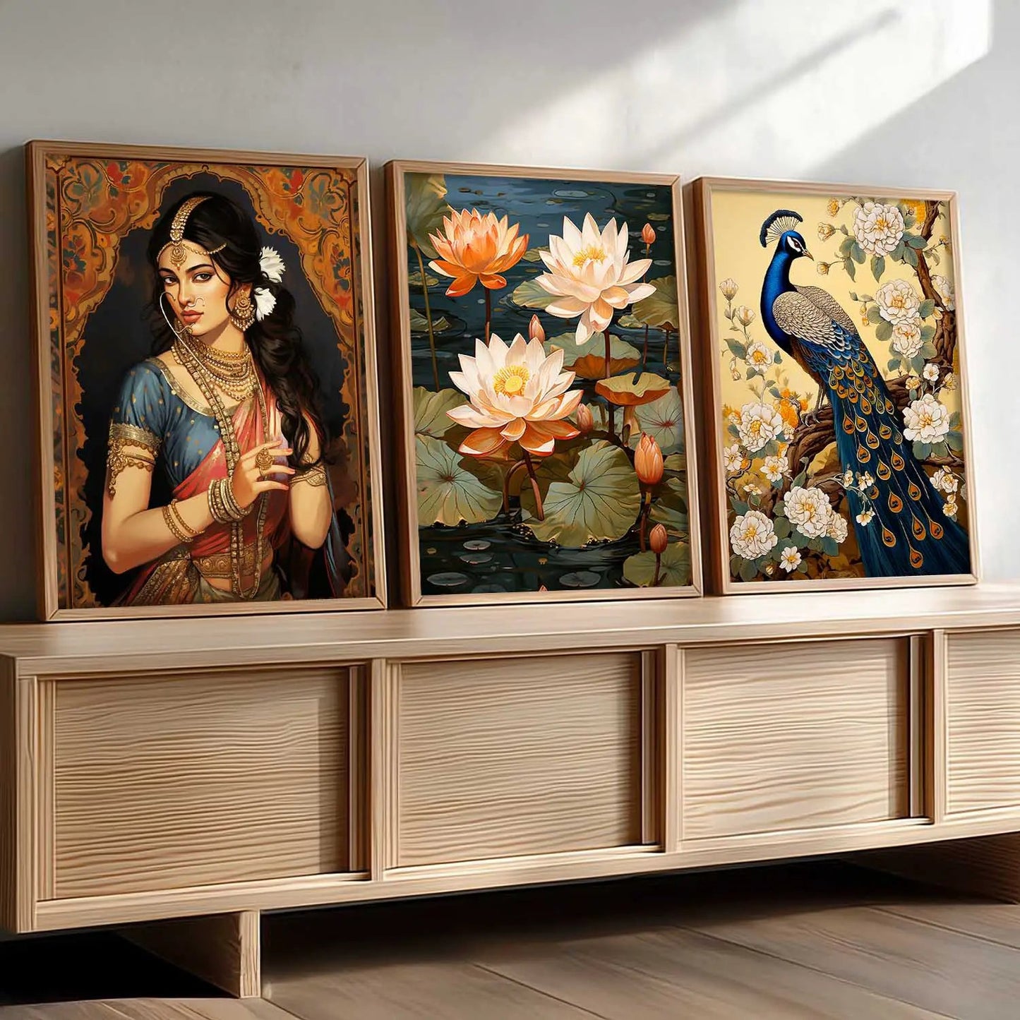 Madhubani    Wall  Art  Paintings for Living Room - Wall Poster With frames