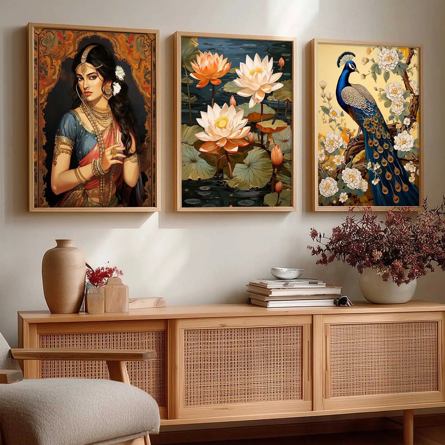 Madhubani    Wall  Art  Paintings for Living Room - Wall Poster With frames