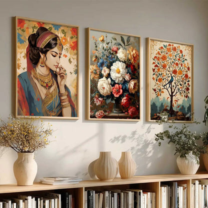 Madhubani  Wall  Art  Paintings for Living Room - Wall Poster With frames