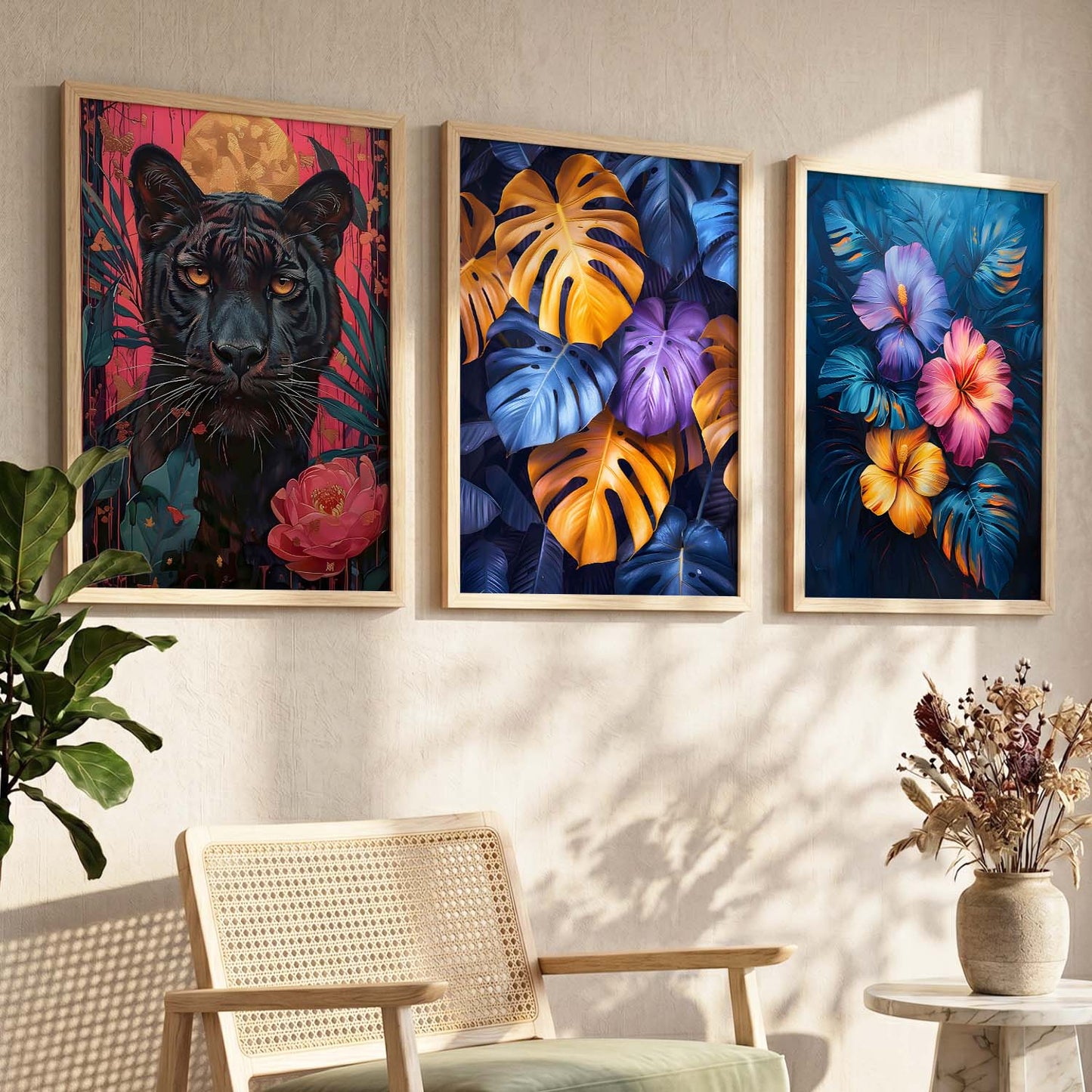 Modern  Wall  Art  Paintings for Living Room - Wall Poster With frames