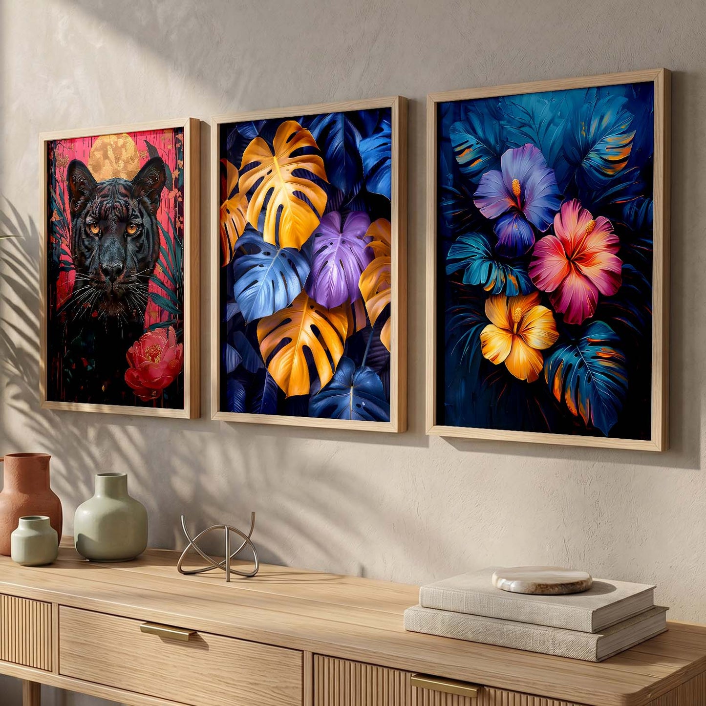Modern  Wall  Art  Paintings for Living Room - Wall Poster With frames