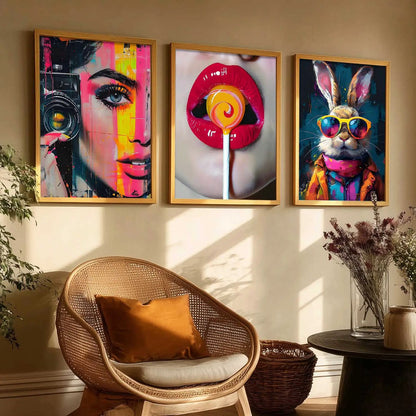 Modern  Wall Art  Paintings for Living Room - Wall Poster With frames