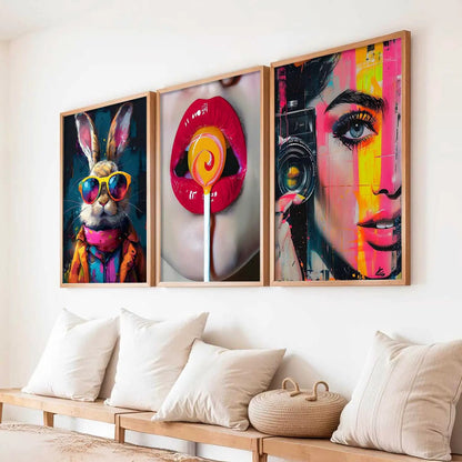 Modern  Wall Art  Paintings for Living Room - Wall Poster With frames