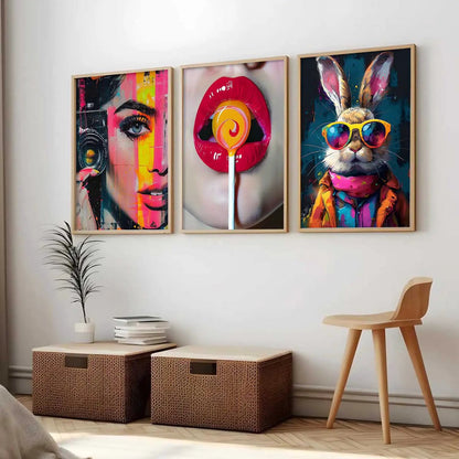 Modern  Wall Art  Paintings for Living Room - Wall Poster With frames