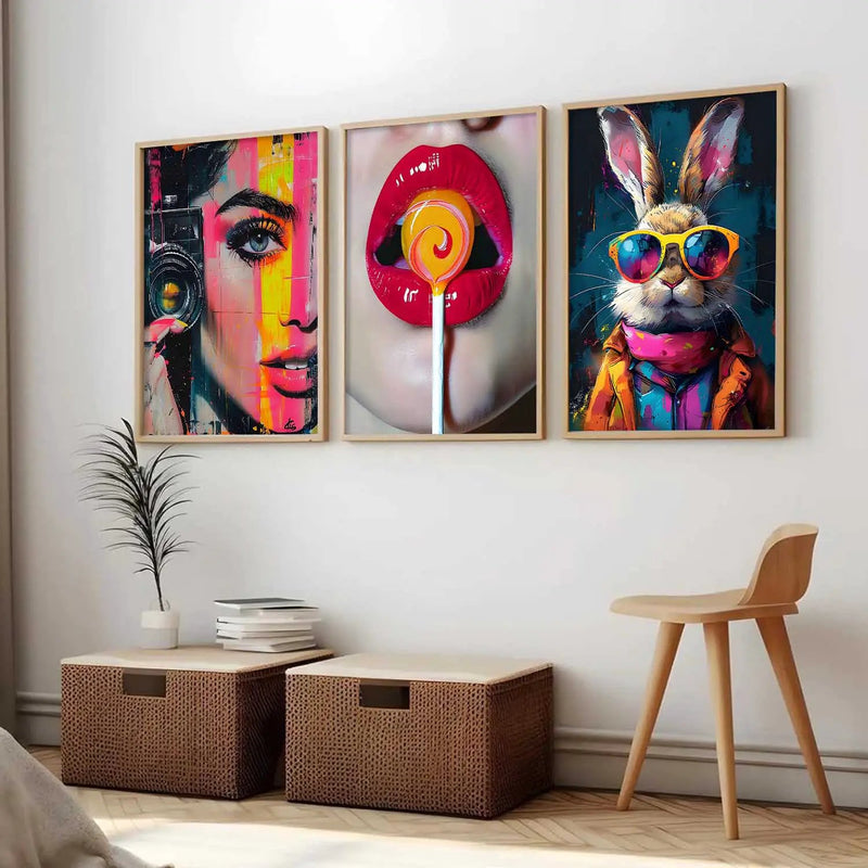 Modern  Wall Art  Paintings for Living Room - Wall Poster With frames