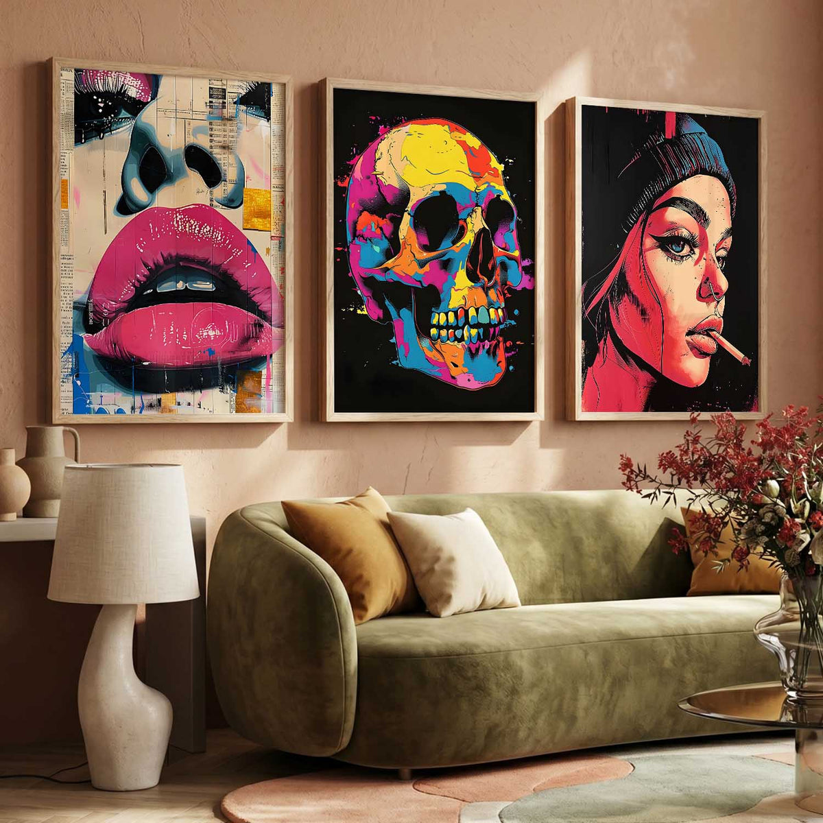 Modern  Wall  Art  Paintings for Living Room - Wall Poster With frames