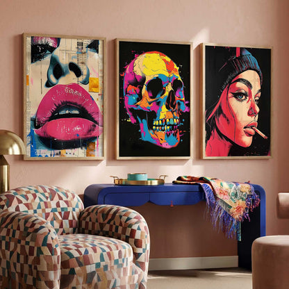 Modern  Wall  Art  Paintings for Living Room - Wall Poster With frames