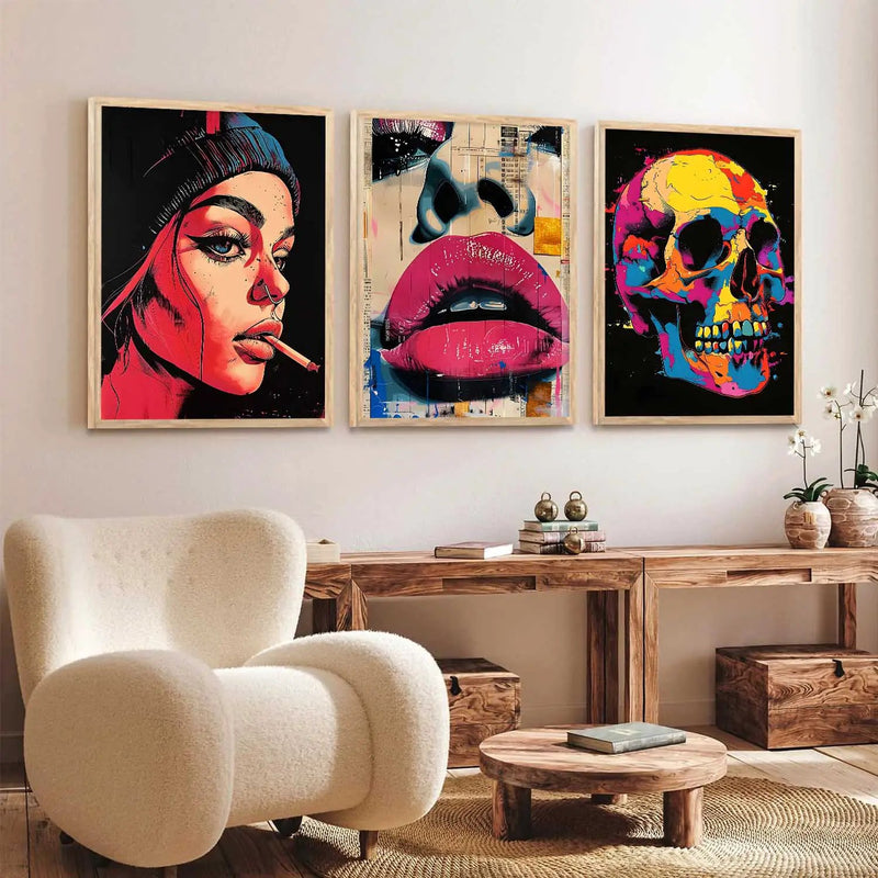 Modern  Wall  Art  Paintings for Living Room - Wall Poster With frames