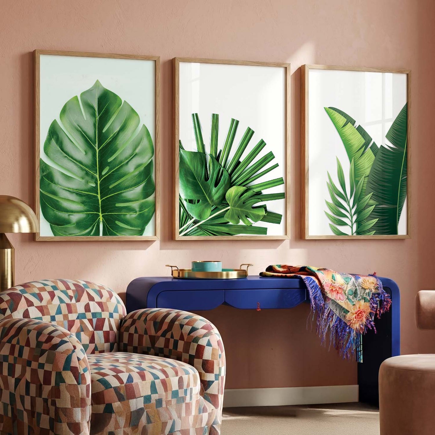 Botanical Leaf Wall Arts with Frame
