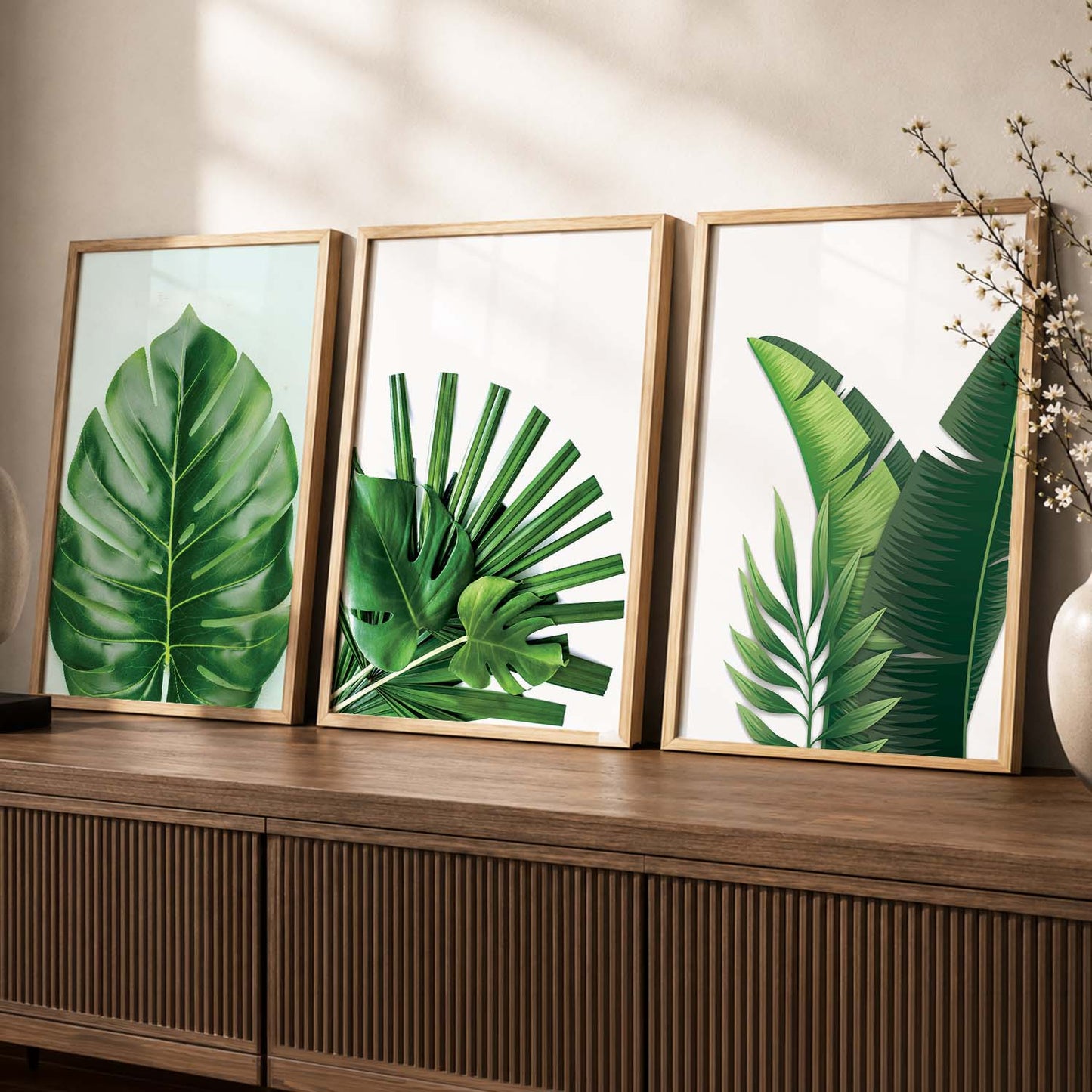Botanical Leaf Wall Arts with Frame