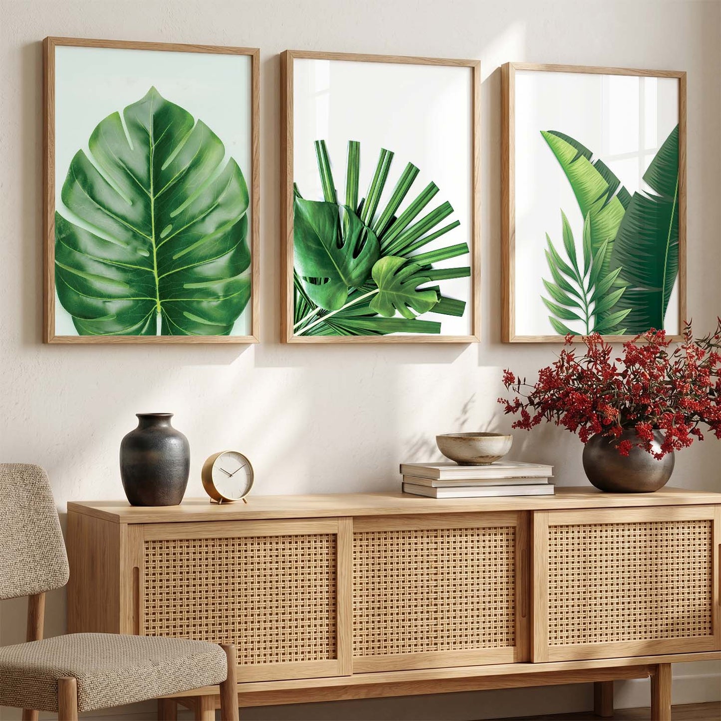 Botanical Leaf Wall Arts with Frame