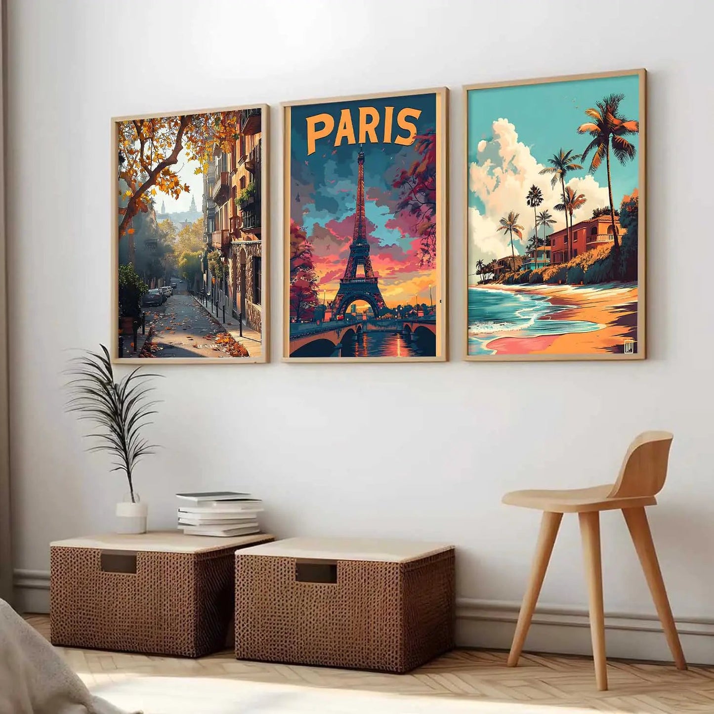 city   Wall Art Paintings for Living Room - Wall Poster With frames