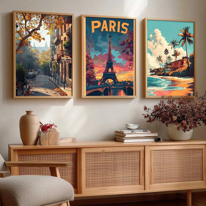 city   Wall Art Paintings for Living Room - Wall Poster With frames