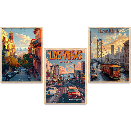city  Wall  Art  Paintings for Living Room - Wall Poster With frames