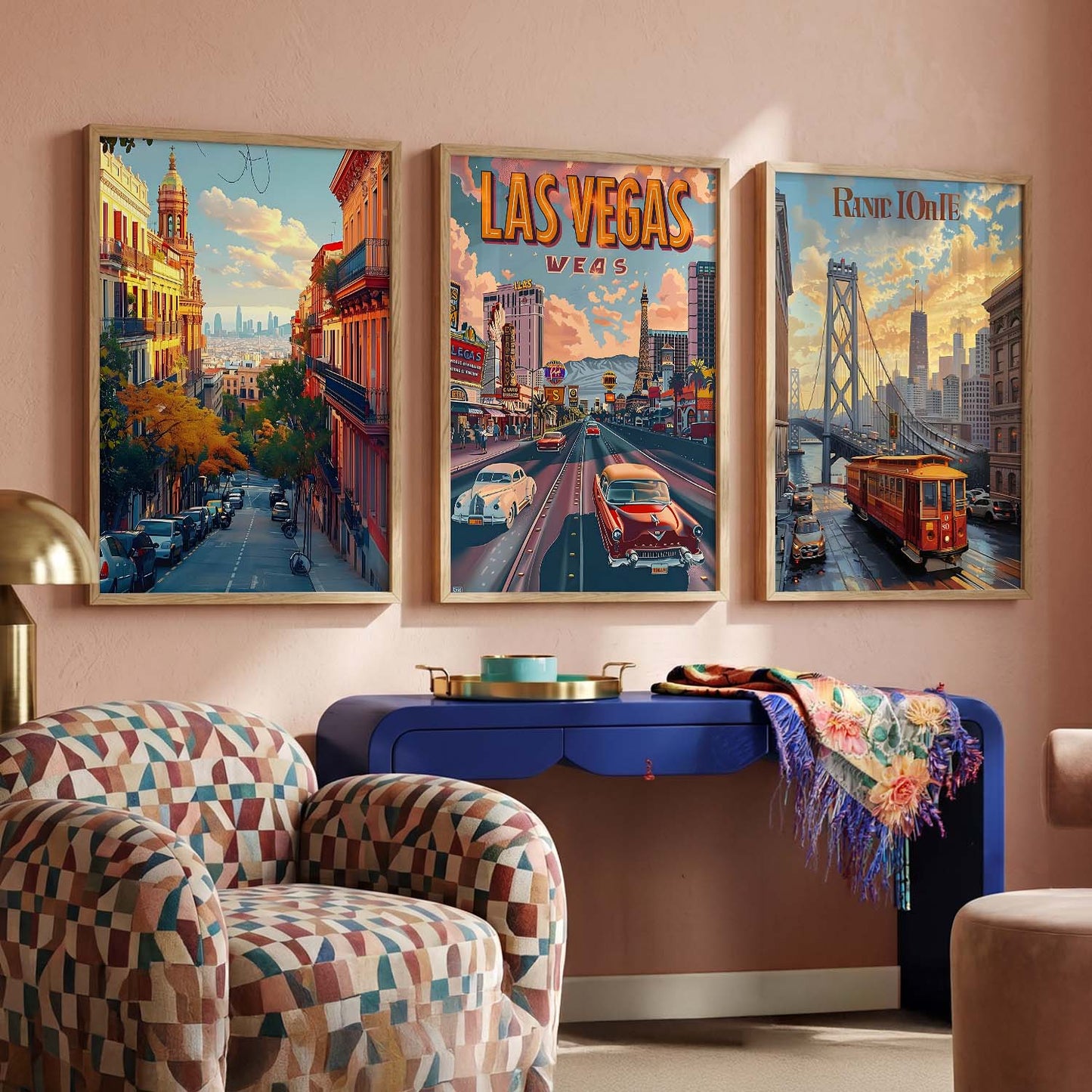city  Wall  Art  Paintings for Living Room - Wall Poster With frames