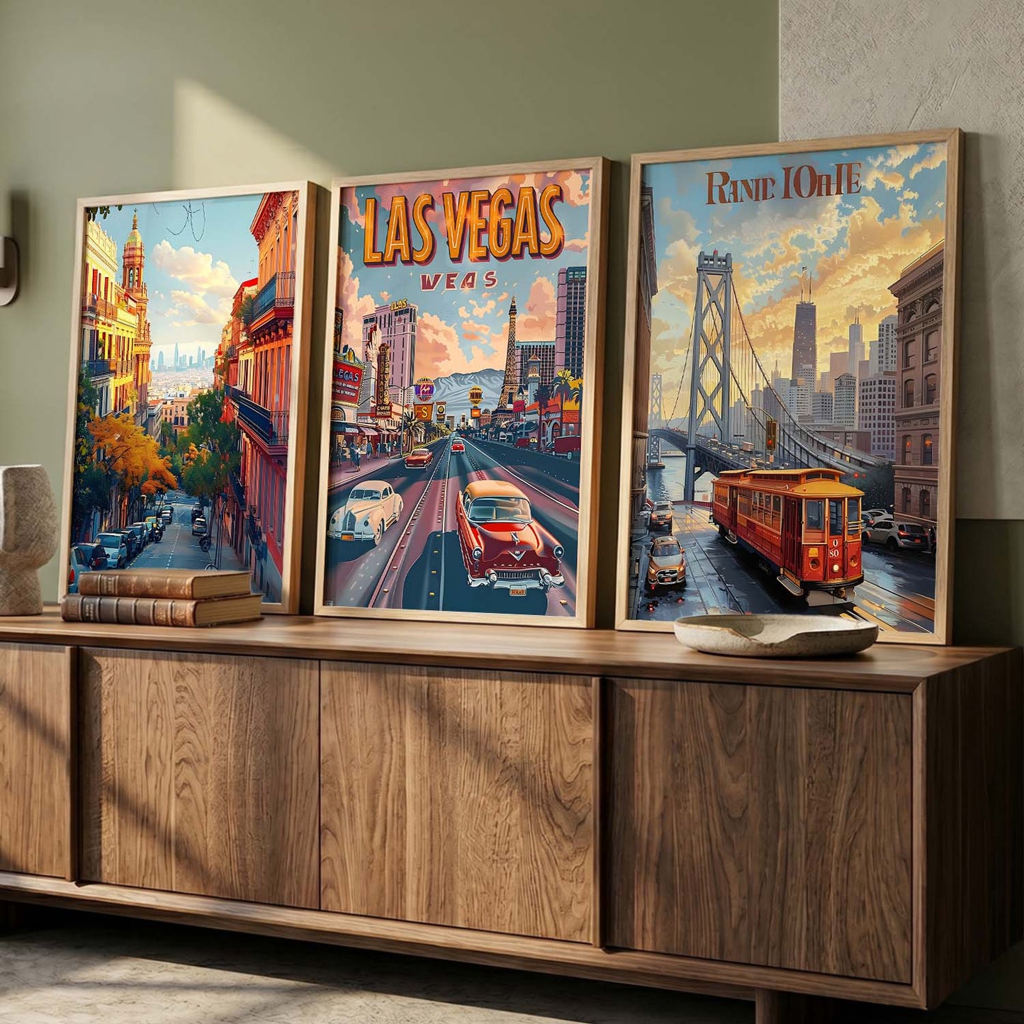 city  Wall  Art  Paintings for Living Room - Wall Poster With frames