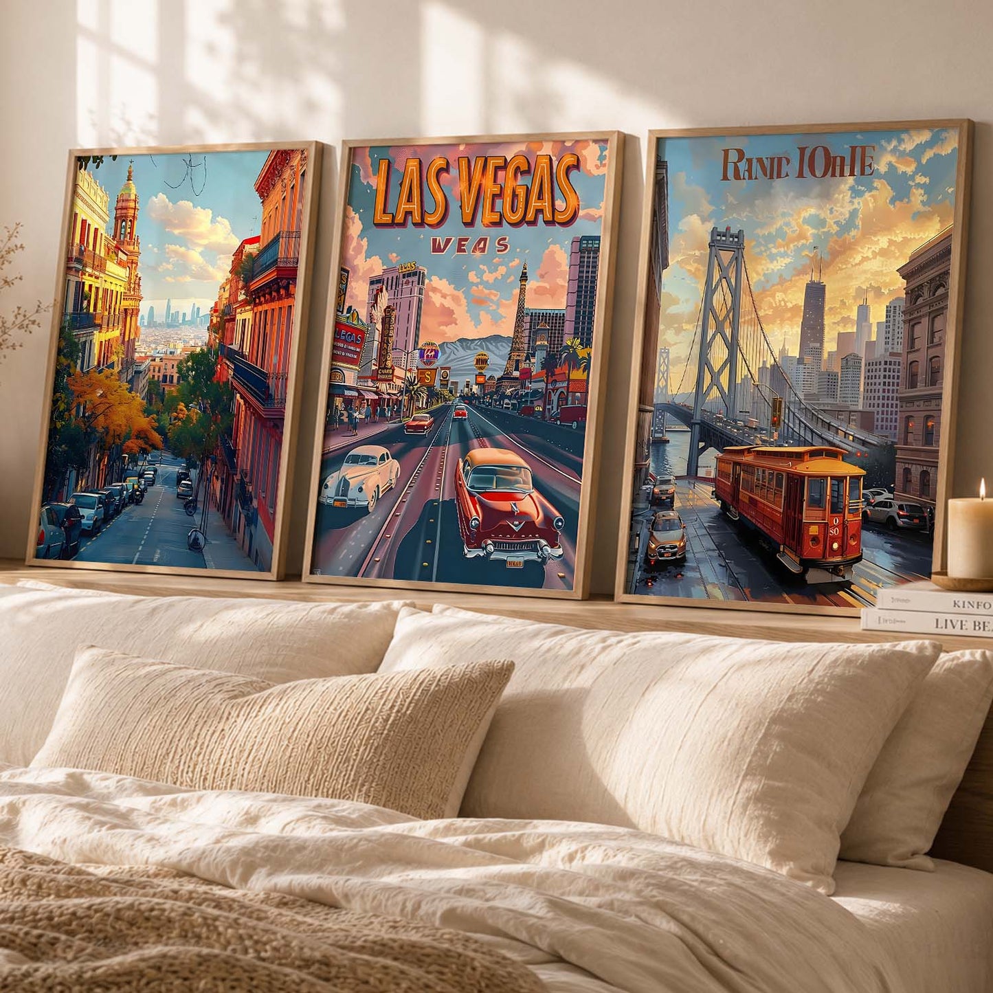 city  Wall  Art  Paintings for Living Room - Wall Poster With frames