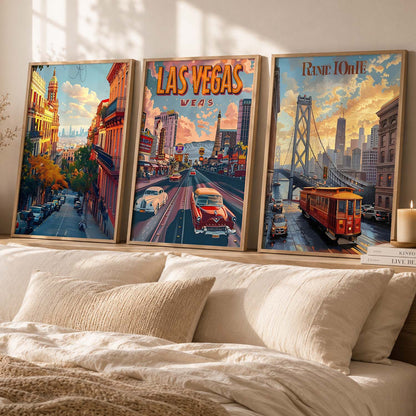 city  Wall  Art  Paintings for Living Room - Wall Poster With frames
