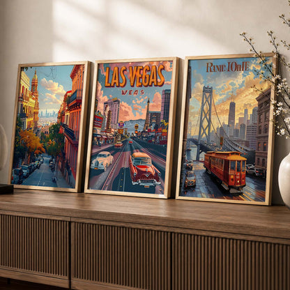city  Wall  Art  Paintings for Living Room - Wall Poster With frames