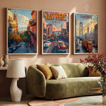 city  Wall  Art  Paintings for Living Room - Wall Poster With frames