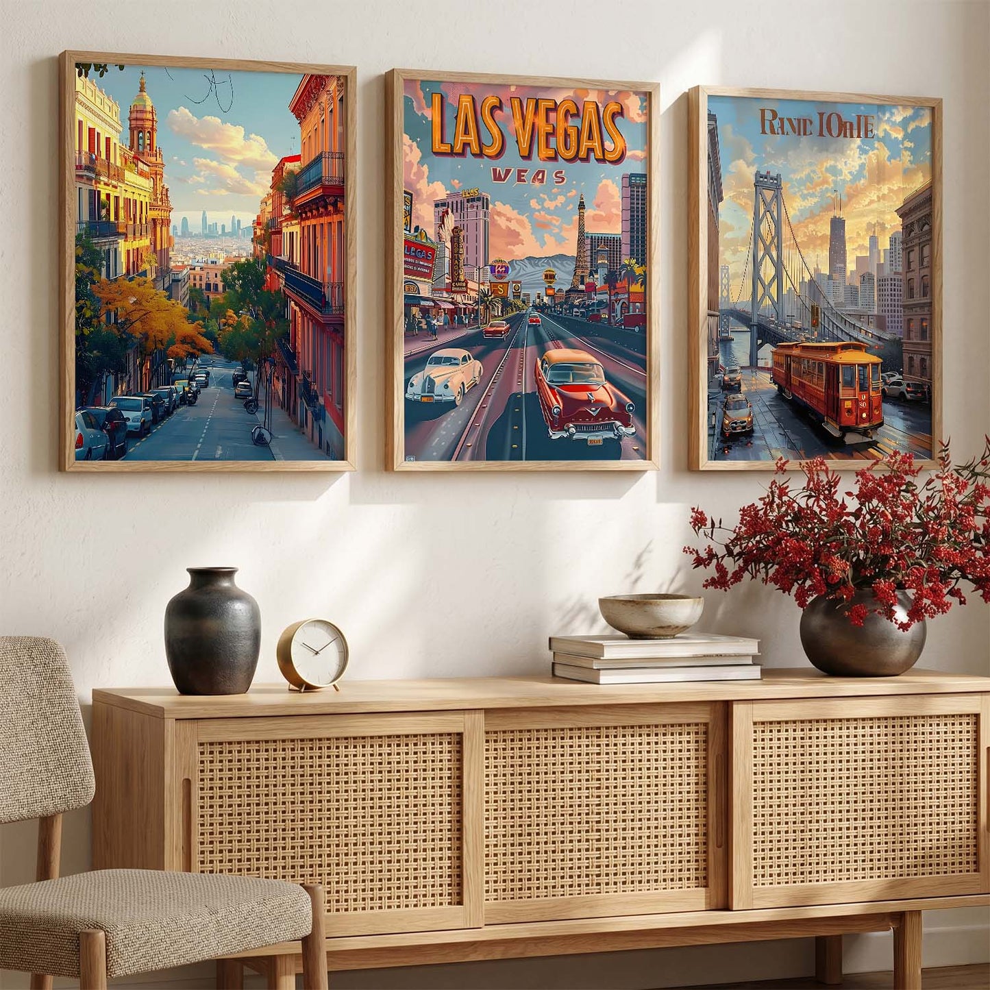 city  Wall  Art  Paintings for Living Room - Wall Poster With frames