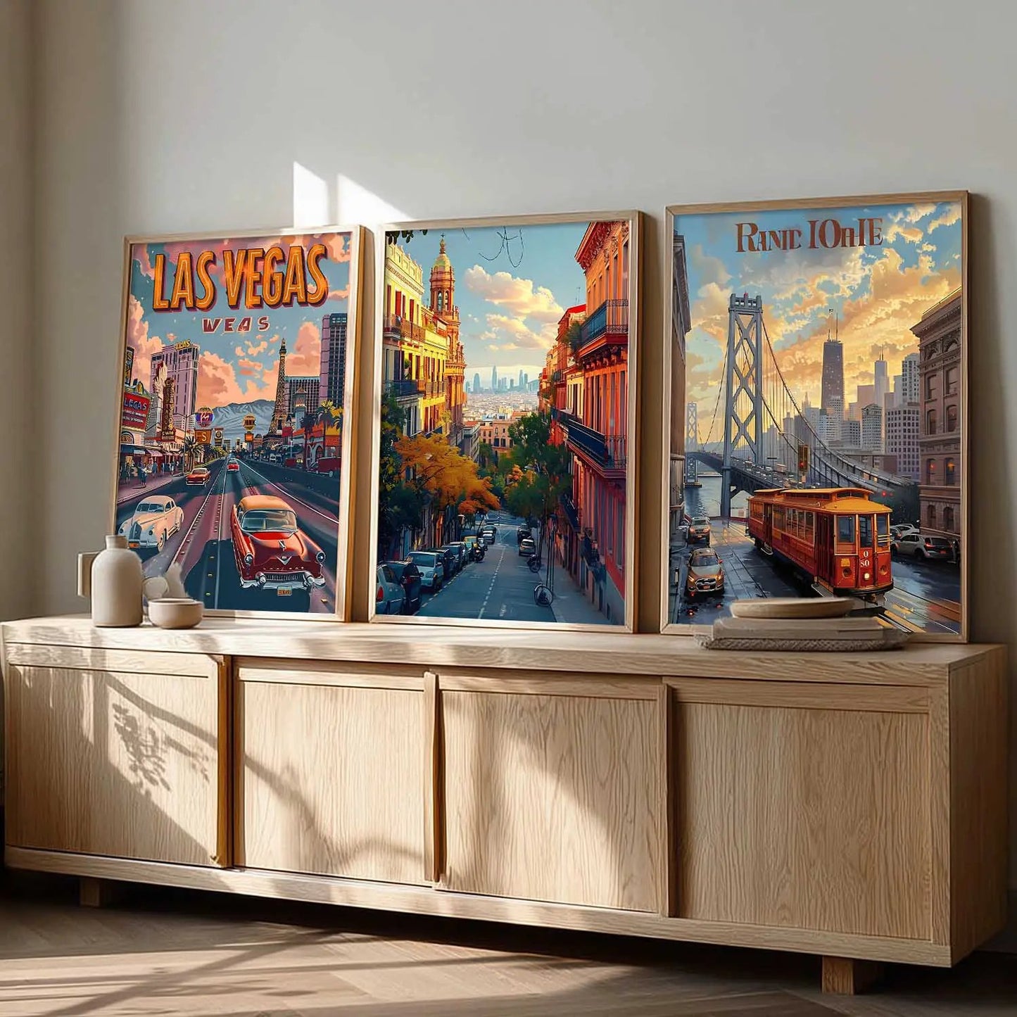 city  Wall  Art  Paintings for Living Room - Wall Poster With frames
