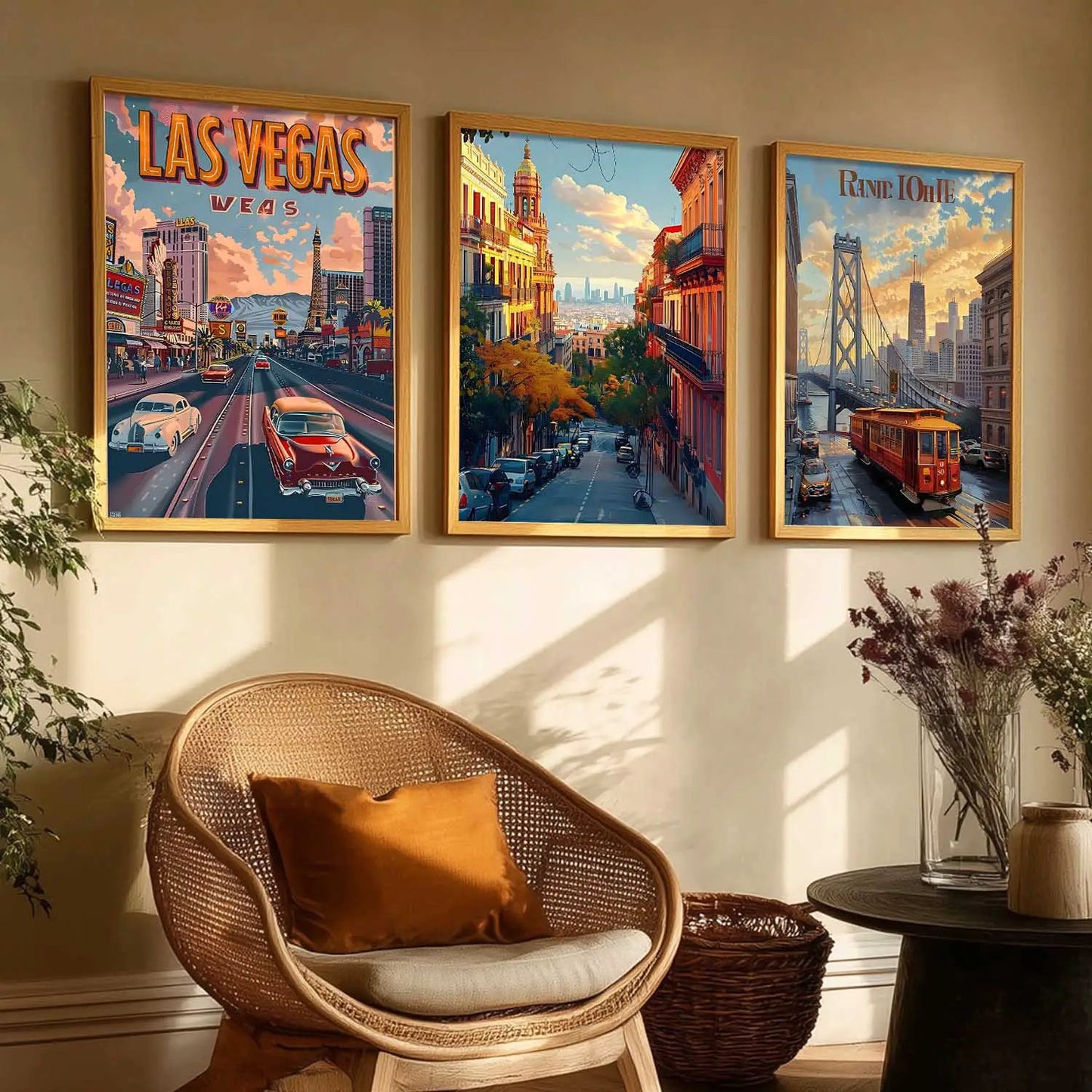 city  Wall  Art  Paintings for Living Room - Wall Poster With frames