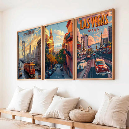 city  Wall  Art  Paintings for Living Room - Wall Poster With frames