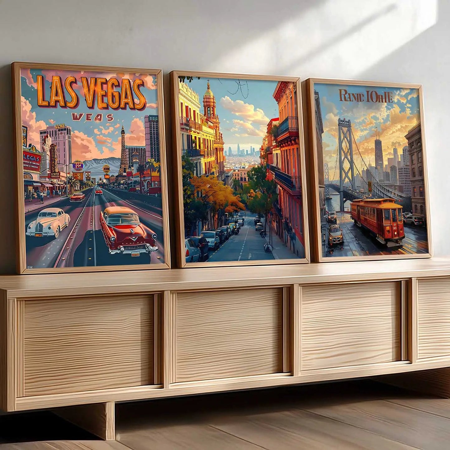 city  Wall  Art  Paintings for Living Room - Wall Poster With frames