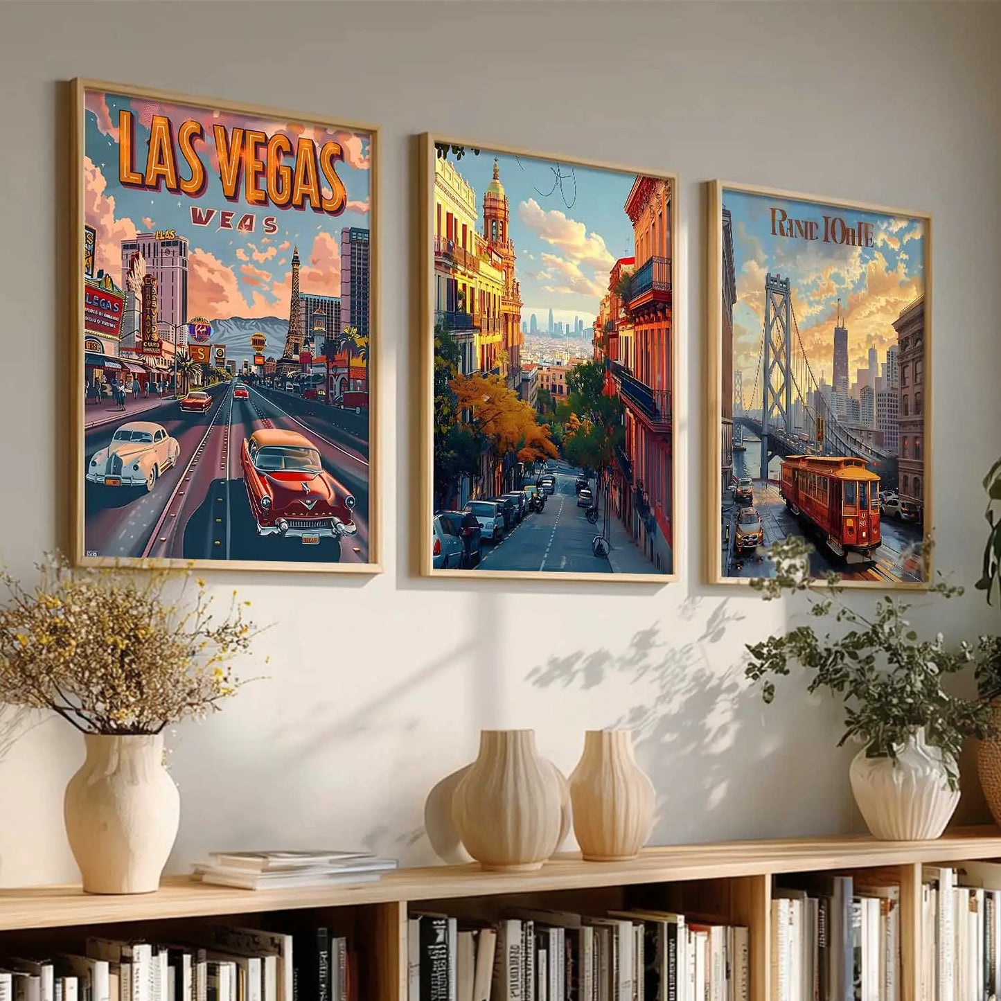 city  Wall  Art  Paintings for Living Room - Wall Poster With frames