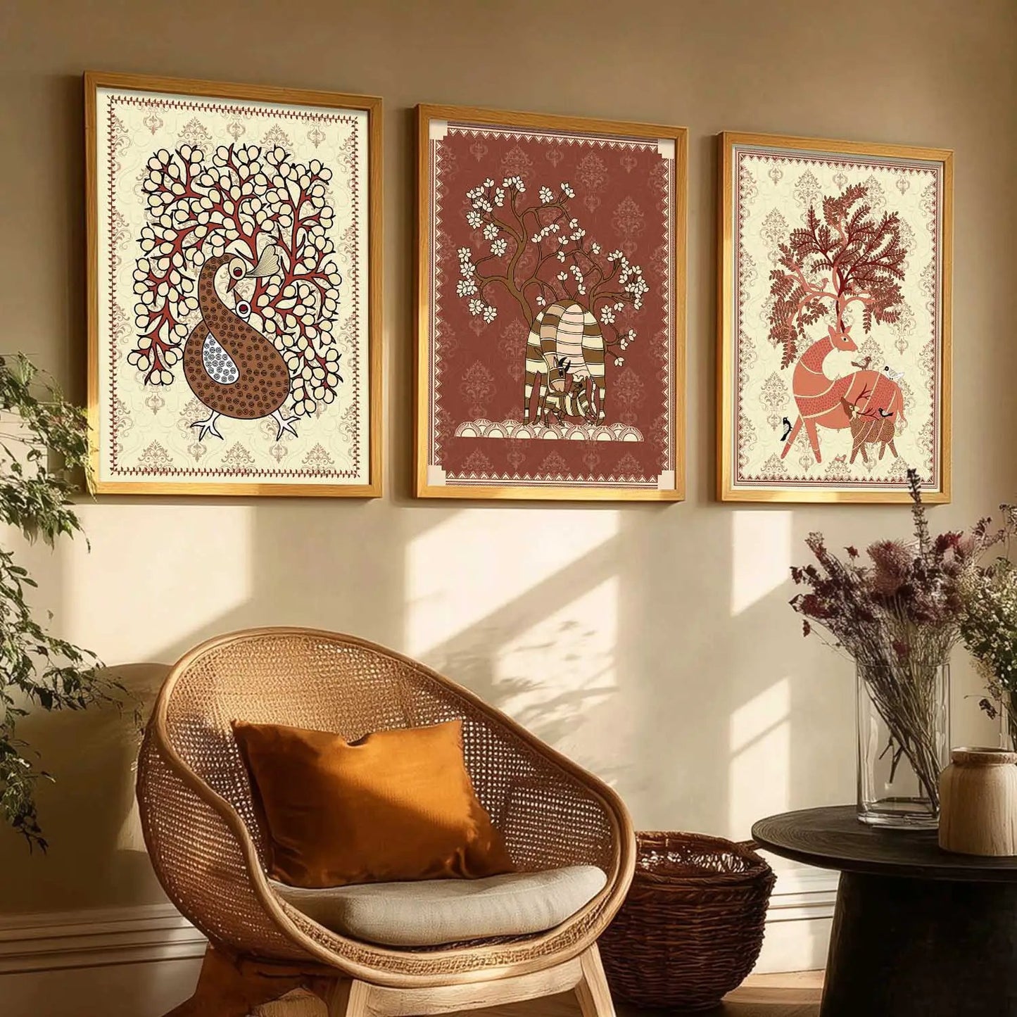 Traditional  Wall  Art Paintings for Living Room - Wall Poster With frames