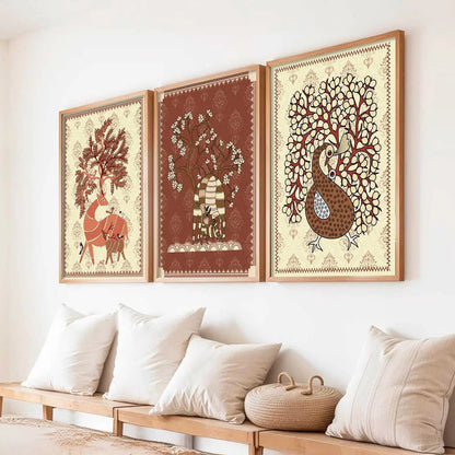 Traditional  Wall  Art Paintings for Living Room - Wall Poster With frames