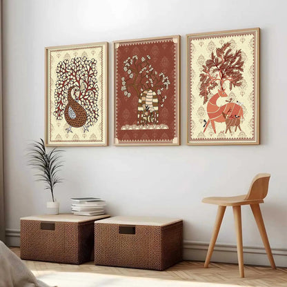 Traditional  Wall  Art Paintings for Living Room - Wall Poster With frames