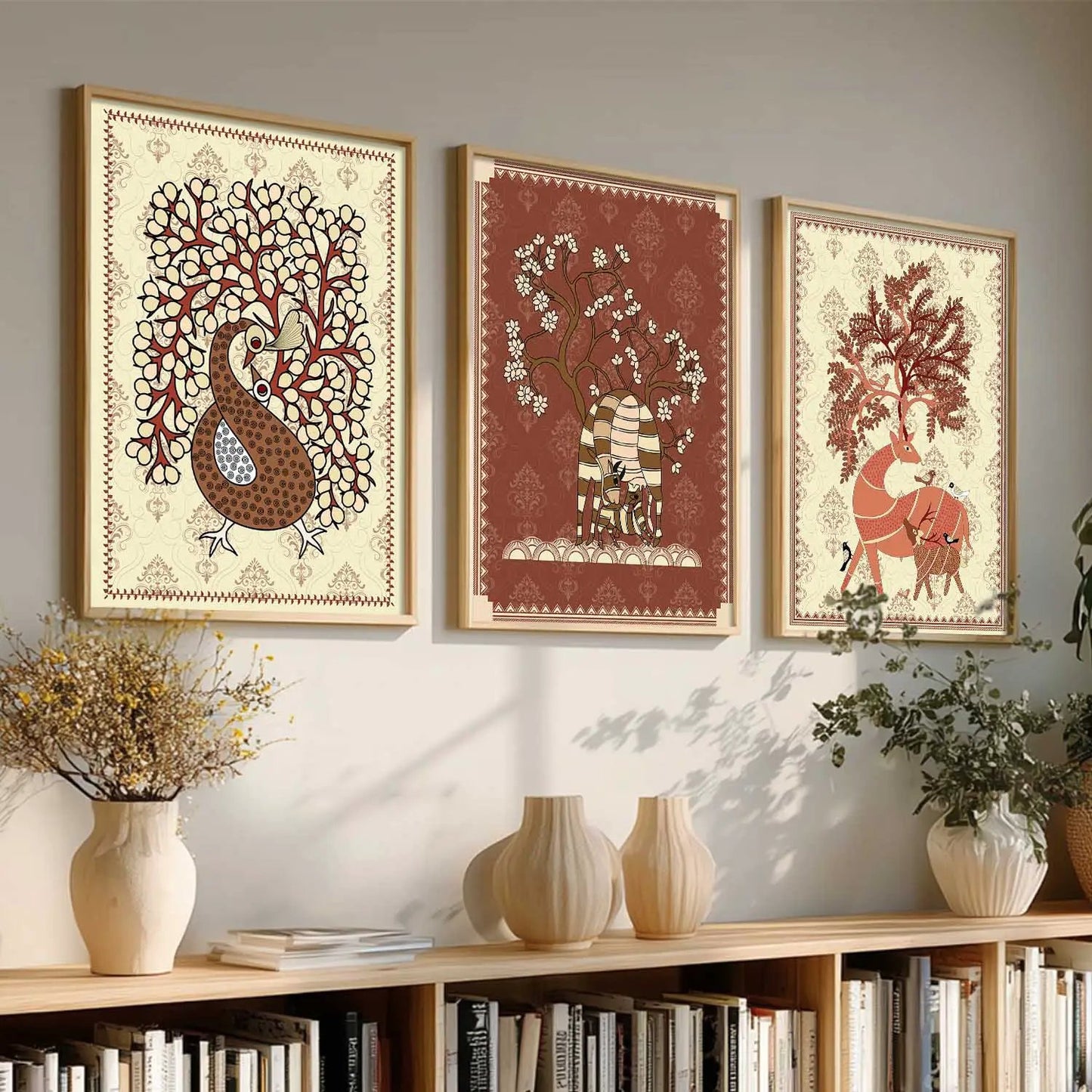 Traditional  Wall  Art Paintings for Living Room - Wall Poster With frames