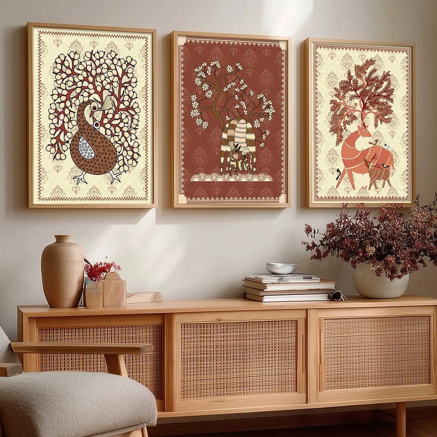Traditional  Wall  Art Paintings for Living Room - Wall Poster With frames