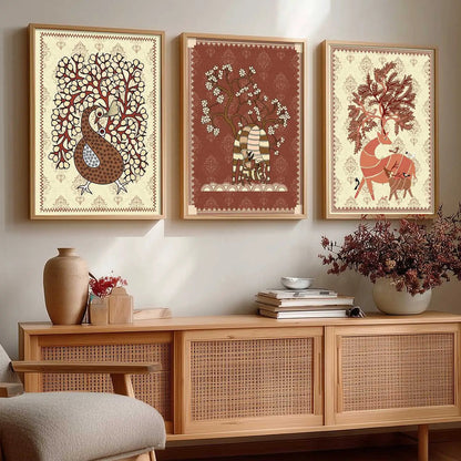 Traditional  Wall  Art Paintings for Living Room - Wall Poster With frames