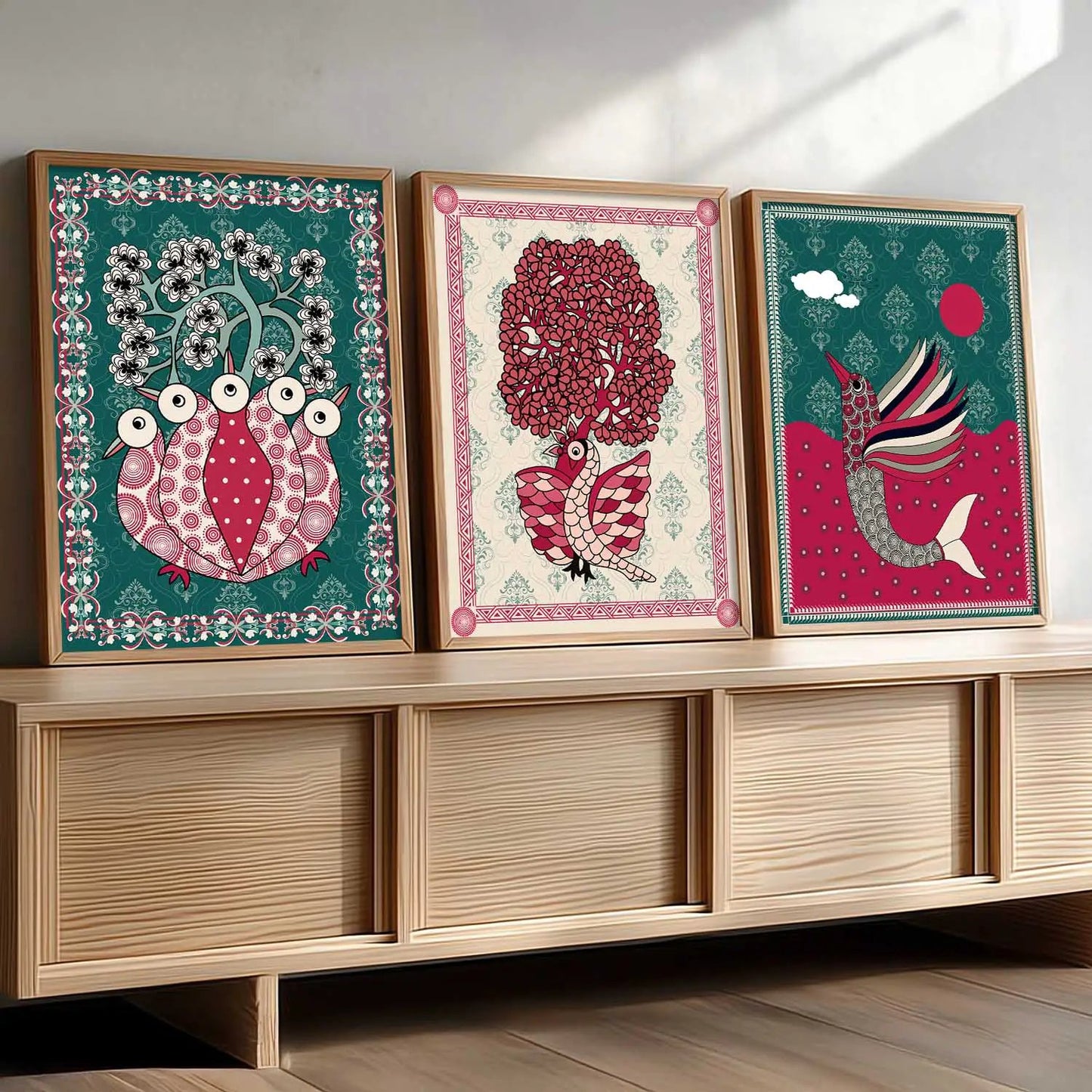 Gond   Wall  Art  Paintings for Living Room - Wall Poster With frames